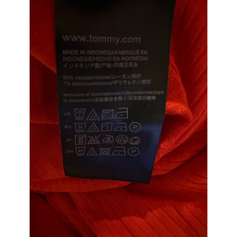 Tommy Hilfiger Long Sleeve Turtleneck Smooth Ribbed Viscose Sweater - Picture 11 of 11